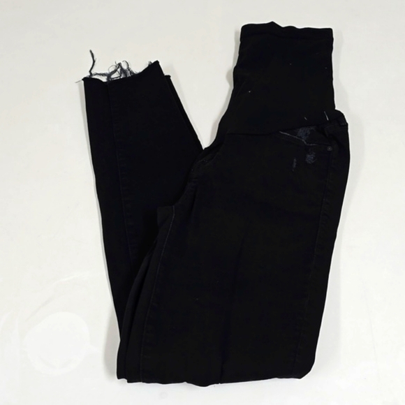 Mother The Looker Ankle Fray Jeans in Guilty As Sin (Maternity) - Picture 1 of 11